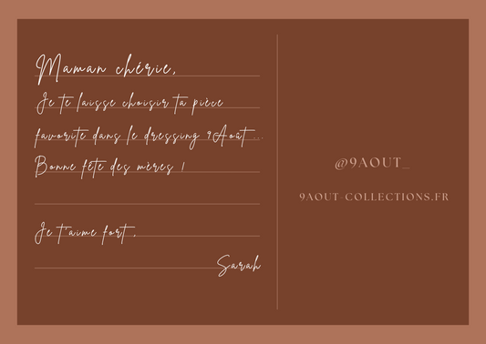 Carte Cadeau 9 Août - Digitale